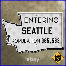 Seattle Washington city limit road highway sign 15x10