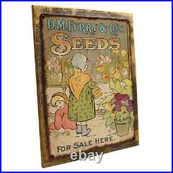 Seeds For Sale Here Vintage Advertisement Metal Sign Decor for Porch or Patio