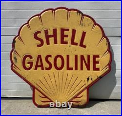 Shell Gasoline Metal Sign Garage Shop Parts Tools Vintage Style Wall Decor 35