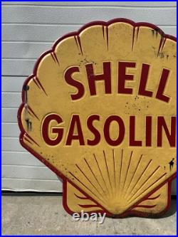 Shell Gasoline Metal Sign Garage Shop Parts Tools Vintage Style Wall Decor 35