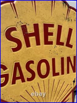 Shell Gasoline Metal Sign Garage Shop Parts Tools Vintage Style Wall Decor 35