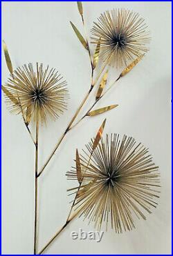 Signed & dated 1982 Curtis jere urchin spore vintage metal wall sculpture