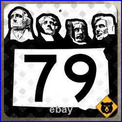 South Dakota state route 79 highway marker road sign Mount Rushmore Badlands 16 South Dakota state route 79 highway marker road sign Mount Rushmore Badlands 16