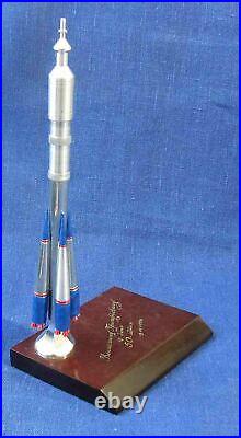 Soviet Russian USSR space rocket metal model soyuz souvenir cosmos Vintage Sign