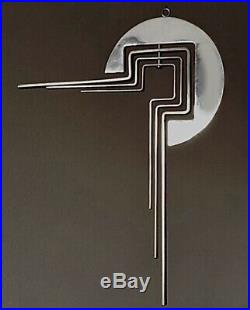 Superb Quality Mid-Century Polished Stainless Steel Kinetic Mobile Sculpture 16