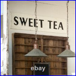 Sweet Tea Sign Embossed Metal Distressed