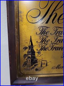 TRAVELERS INSURANCE COMPANY Indemnity Fire Vintage metal tin sign Wood Frame TRAVELERS INSURANCE COMPANY Indemnity Fire Vintage metal tin sign Wood Frame