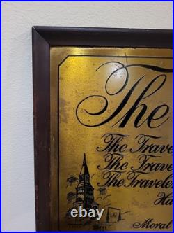 TRAVELERS INSURANCE COMPANY Indemnity Fire Vintage metal tin sign Wood Frame TRAVELERS INSURANCE COMPANY Indemnity Fire Vintage metal tin sign Wood Frame