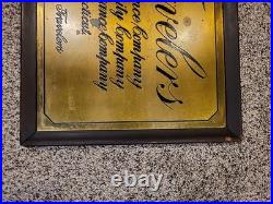 TRAVELERS INSURANCE COMPANY Indemnity Fire Vintage metal tin sign Wood Frame TRAVELERS INSURANCE COMPANY Indemnity Fire Vintage metal tin sign Wood Frame