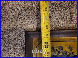 TRAVELERS INSURANCE COMPANY Indemnity Fire Vintage metal tin sign Wood Frame TRAVELERS INSURANCE COMPANY Indemnity Fire Vintage metal tin sign Wood Frame