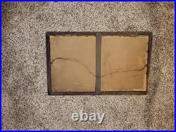 TRAVELERS INSURANCE COMPANY Indemnity Fire Vintage metal tin sign Wood Frame TRAVELERS INSURANCE COMPANY Indemnity Fire Vintage metal tin sign Wood Frame
