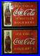 TWO_vintage_original_1931_Coca_Cola_metal_sign_27x19_Gas_both_versions_gas_oil_01_fwn