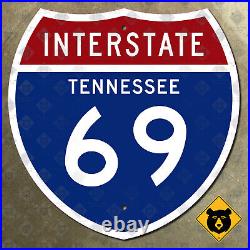 Tennessee Interstate 69 highway route sign 1957 Memphis Dyersburg 18x18