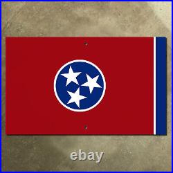 Tennessee Tri-Star Flag Nashville Memphis Volunteer state 1905 marker road sign