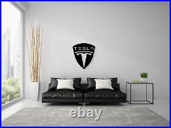 Tesla Badge Steel Wall Decor Decoration Art Roadster Model S X Model Y X P85