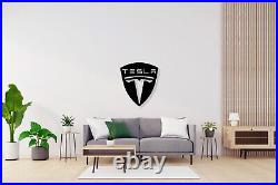 Tesla Badge Steel Wall Decor Decoration Art Roadster Model S X Model Y X P85