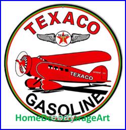 Texaco Aviation Gasoline Metal Sign, Aged or New, Vintage Style Garage Art Texaco Aviation Gasoline Metal Sign, Aged or New, Vintage Style Garage Art