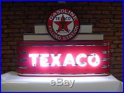 Texaco Neon Sign! Metal Vintage New Style Gas & Oil Man Cave