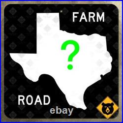 Texas CUSTOM farm ranch to market route state highway road sign 1965 map 24x24 Texas CUSTOM farm ranch to market route state highway road sign 1965 map 24x24