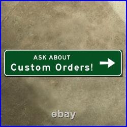 Texas Interstate 610 highway route marker road sign Houston loop 1961 21x18