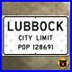 Texas_Lubbock_Hub_City_limits_highway_road_sign_marker_South_Plains_Tech_22x13_01_xsr