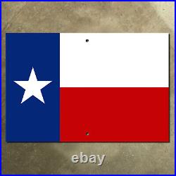 Texas flag Lone Star State Austin Dallas 1839 1933 highway marker road sign