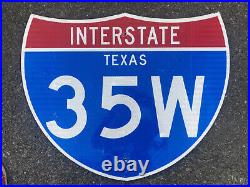 Texas interstate route 35W highway road sign shield Fort Worth DFW split DDIL