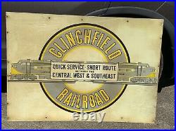 This is a Clinchfield Railroad Origional Metal Vintage Sign