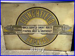 This is a Clinchfield Railroad Origional Metal Vintage Sign