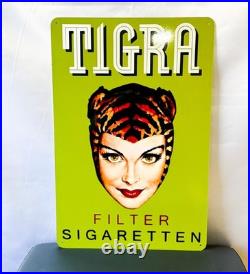 Tigra Filter Zigaretten Vintage Cigarette Advertising Metal Sign 60 × 40 cm