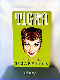 Tigra Filter Zigaretten Vintage Cigarette Advertising Metal Sign 60 × 40 cm