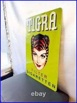 Tigra Filter Zigaretten Vintage Cigarette Advertising Metal Sign 60 × 40 cm