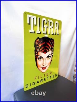 Tigra Filter Zigaretten Vintage Cigarette Advertising Metal Sign 60 × 40 cm