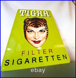 Tigra Filter Zigaretten Vintage Cigarette Advertising Metal Sign 60 × 40 cm