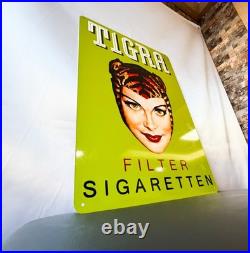 Tigra Filter Zigaretten Vintage Cigarette Advertising Metal Sign 60 × 40 cm