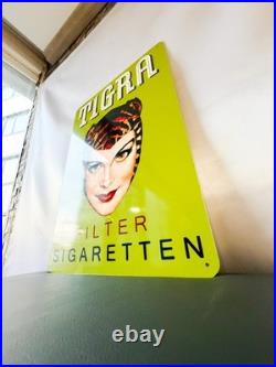 Tigra Filter Zigaretten Vintage Cigarette Advertising Metal Sign 60 × 40 cm