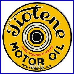Tiolene Motor Oil Reproduction Man Cave Vintage Metal Sign 30x30 RVG638-30