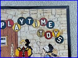 Tootsietoy Playtime Toys Vintage Metal Tin Sign Children's Stories Tootsie Toys