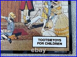 Tootsietoy Playtime Toys Vintage Metal Tin Sign Children's Stories Tootsie Toys