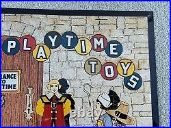 Tootsietoy Playtime Toys Vintage Metal Tin Sign Children's Stories Tootsie Toys