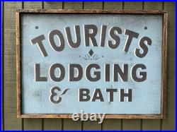 Tourist Wood sign inspirational Home Decor 20-28 Hand Painted