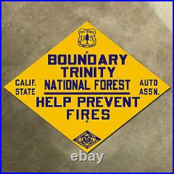 Trinity National Forest California CSAA highway road sign auto club AAA USFS 29