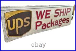 UPS Wooden Sign Rare Vintage 32 By 8
