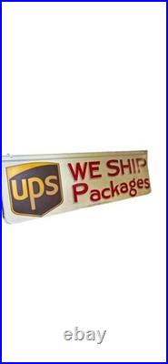 UPS Wooden Sign Rare Vintage 32 By 8