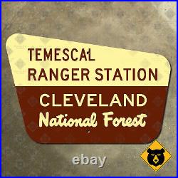 USFS Cleveland National Forest Temescal Ranger Station sign California 30x20