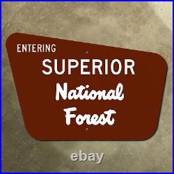 USFS Entering Superior National Forest Minnesota boundary highway sign 21x14