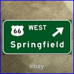 US 66 Springfield Illinois highway road freeway guide sign green 1961 I-55 72x36