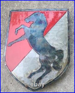 US Army 11th ACR Armored Cavalry Patch Steel Plate Metal Art Sign Ltd 1st Ed