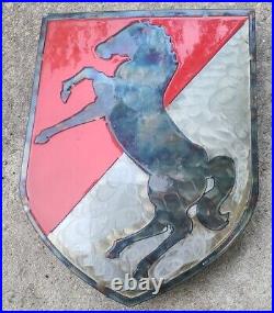 US Army 11th ACR Armored Cavalry Patch Steel Plate Metal Art Sign Ltd 1st Ed