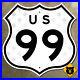 US_route_99_highway_marker_sign_California_style_diecut_shield_12x12_1957_01_tnf
